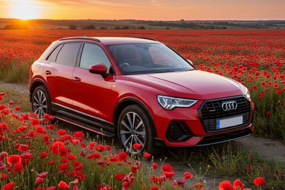 Audi Q3 2019–2025 Sidosteg Maya Red (2 st, aluminium) Image