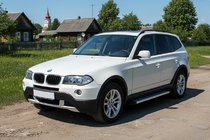 BMW X3 E83 2003–2010 Sidosteg Maya V2 (2 st, aluminium) foto 1