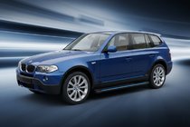 BMW X3 E83 2003–2010 Sidosteg Maya Blue (2 st, aluminium) foto 1
