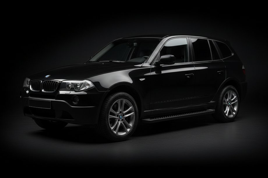 BMW X3 E83 2003–2010 Sidosteg Allmond Black (2 st, aluminium) Image