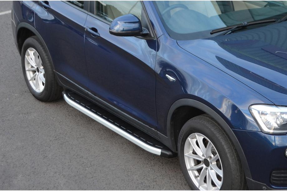 BMW X4 F26 2014–2018 Sidosteg Fullmond (2 st, aluminium) Image