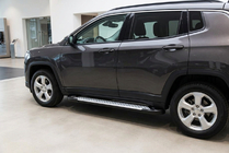 Jeep Compass 2016– Sidosteg Allmond Grey (2 st, aluminium) foto 1