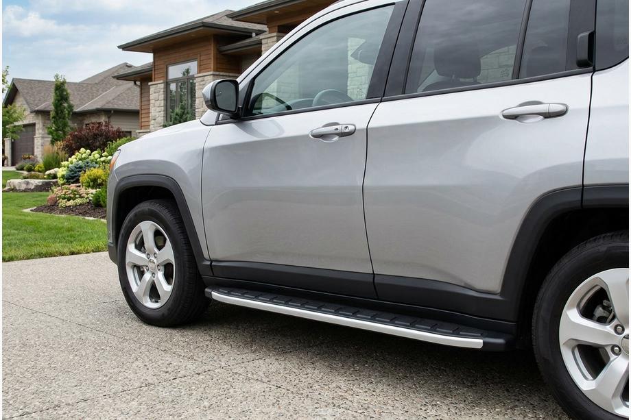 Jeep Compass 2016– Sidosteg Fullmond (2 st, aluminium) Image