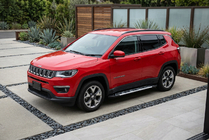 Jeep Compass 2016– Sidosteg Sunrise (2 st, aluminium) foto 1