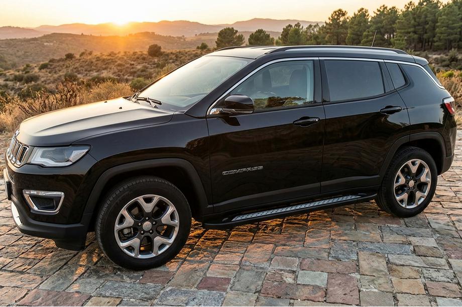 Jeep Compass 2016– Sidosteg Vision New Black (2 st, aluminium) Image