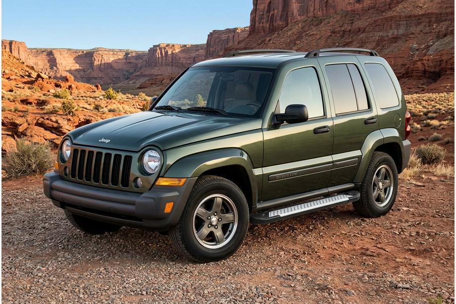 Jeep Cherokee/Liberty 2002–2007 Sidosteg Allmond Grey (2 st, aluminium) Image