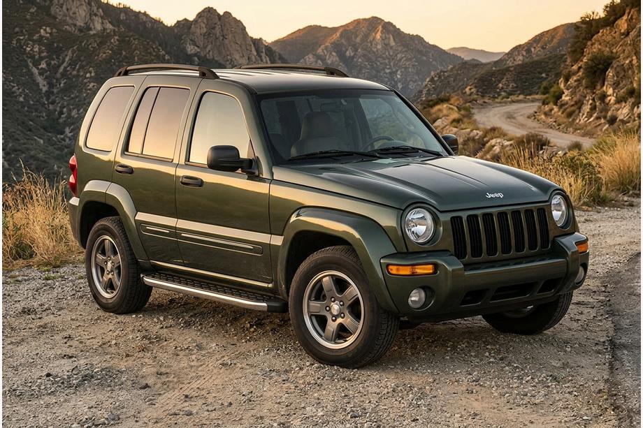 Jeep Cherokee/Liberty 2002–2007 Sidosteg BlackLine (2 st, aluminium) Image