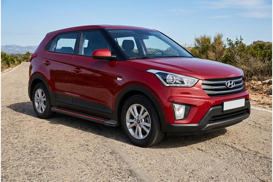 Hyundai Creta 2014–2020 Sidosteg Maya Red (2 st, aluminium) Image