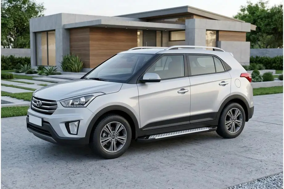 Hyundai Creta 2014–2020 Sidosteg Allmond Grey (2 st, aluminium) Image