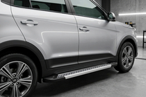 Hyundai Creta 2014–2020 Sidosteg Vision New Grey (2 st, aluminium) foto 1