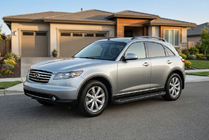 Infiniti FX 2003–2008 Sidosteg Allmond Black (2 st, aluminium) foto 1