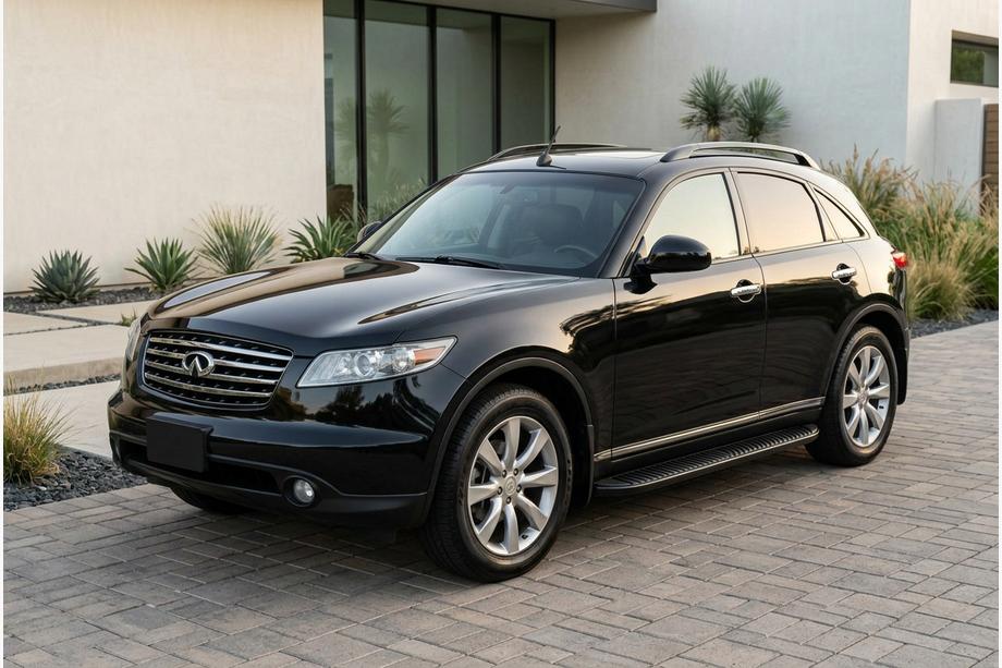 Infiniti FX 2003–2008 Sidosteg Tayga Black (2 st, aluminium) Image