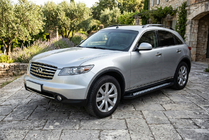 Infiniti FX 2003–2008 Sidosteg Vision New Black (2 st, aluminium) foto 1