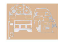 DAF XF105 2005–2013 Instrumentpanelinlägg (aluminiumlook) foto 1