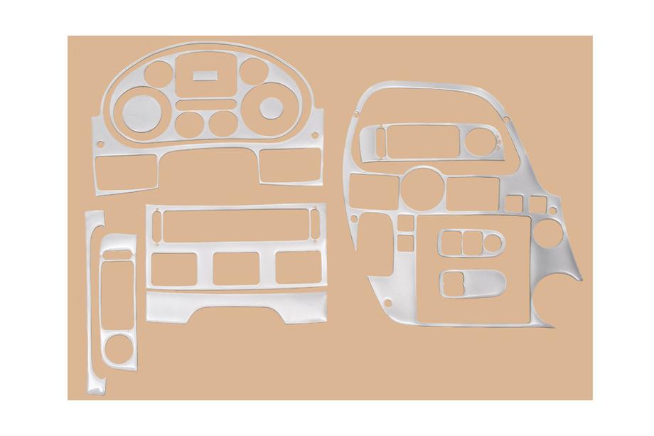 DAF XF105 2005–2013 Instrumentpanelinlägg (aluminiumlook) Image
