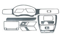 Volkswagen Jetta 2011–2018 Instrumentpanellister (2011-2014) Svart foto 2