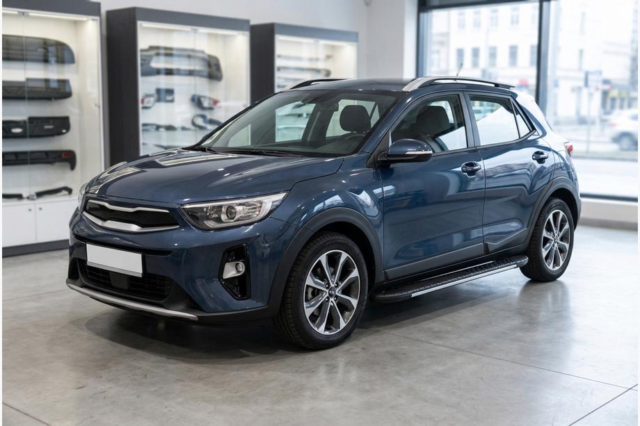 Kia Stonic 2017– Sidosteg Bosphorus Grey (2 st, aluminium) Image
