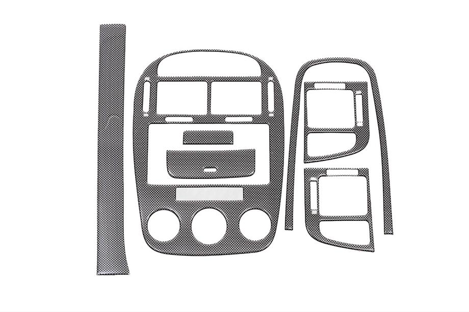 Kia Cerato 1 2004–2009 Instrumentpanelkåpor 2006-2009 Aluminium, med AC Image