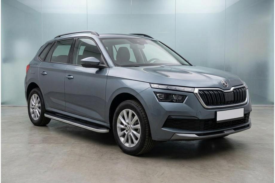 Skoda Kamiq 2019– Sidosteg Tayga Grey (2 st, aluminium) Image