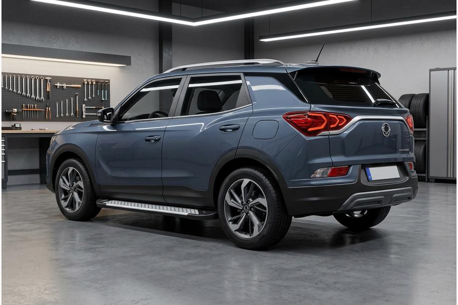 SsangYong Korando 2019– Sidosteg Allmond Grey (2 st, aluminium) Image