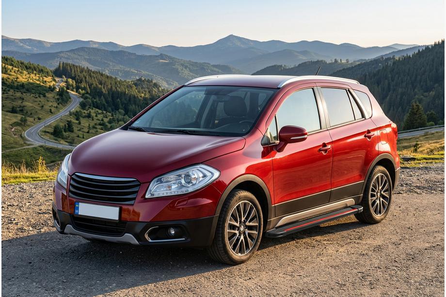 Suzuki SX4 S-Cross 2013–2016 Sidosteg Maya Red (2 st, aluminium) Image