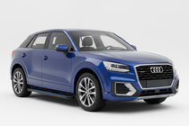 Audi Q2 2016– Sidosteg Maya Blue (2 st, aluminium) foto 1