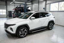 Hyundai Tucson NX4 2021– Sidosteg Duru (2 st, aluminium) foto 1