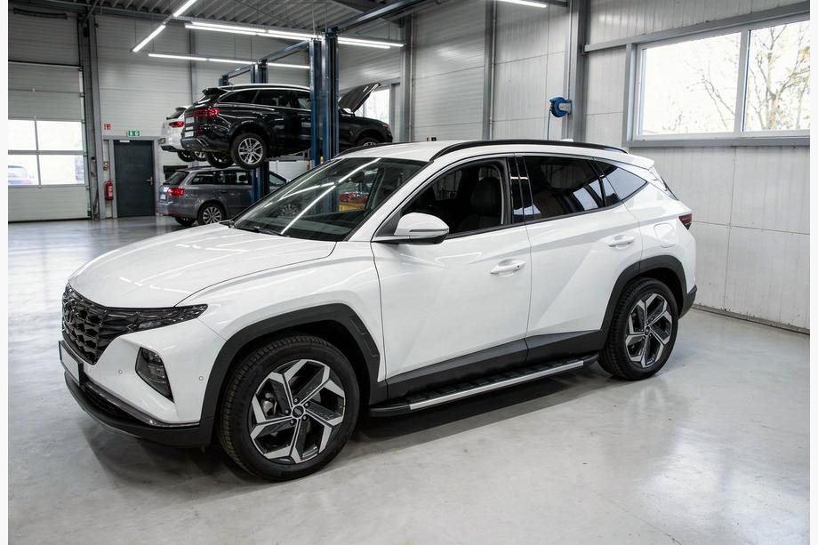 Hyundai Tucson NX4 2021– Sidosteg Duru (2 st, aluminium) Image
