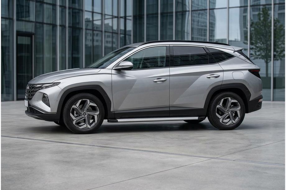 Hyundai Tucson NX4 2021– Sidosteg Maya V2 (2 st, aluminium) Image