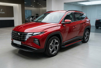 Hyundai Tucson NX4 2021– Sidosteg Maya Red (2 st, aluminium) foto 1