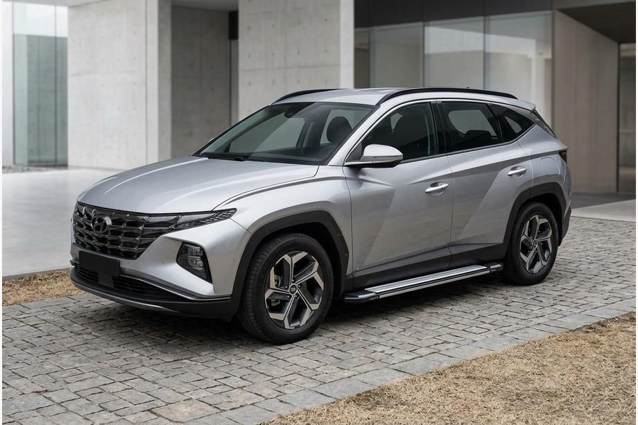 Hyundai Tucson NX4 2021– Sidosteg Rainbow (2 st, aluminium) Image