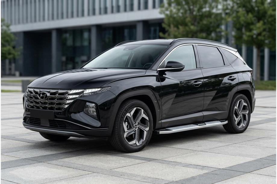 Hyundai Tucson NX4 2021– Mevsim Grey sidosteg (2 st, aluminium) Image