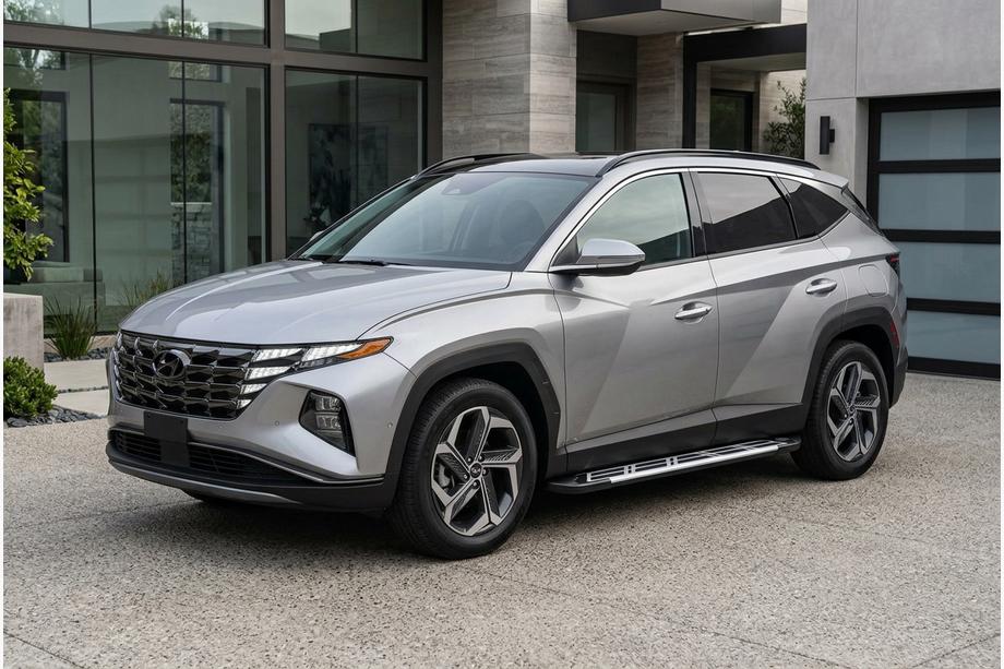 Hyundai Tucson NX4 2021– Sidosteg Sunrise (2 st, aluminium) Image