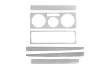 Volkswagen Golf 4 1997–2006 Aluminiumlister till instrumentpanel (AC) foto 1