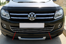 Volkswagen Amarok 2010–2022 Kromlist "smile" för främre stötfångare (1 st, rostfritt stål) foto 1