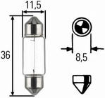 Signallampa Narva 17125 C5W 12V 5W SV8,5 11x35 foto 2