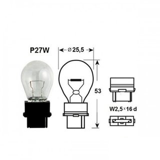 Narva 17941 P27W blinkerslampa 12V 27W W2,5x16d foto 2