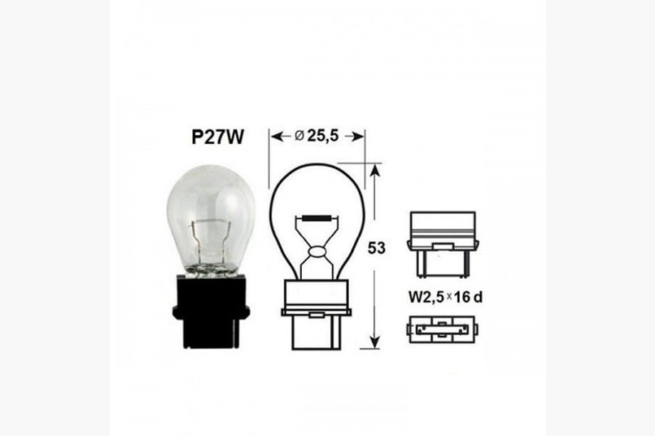 Narva 17941 P27W blinkerslampa 12V 27W W2,5x16d Foto 2