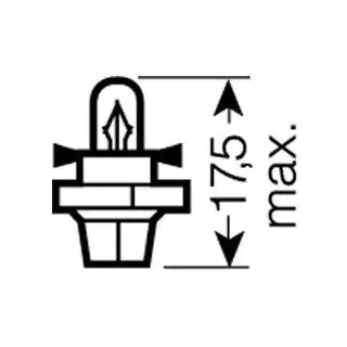 Indikatorlampa Osram 2352MFX X8.4d 12V 2W foto 2
