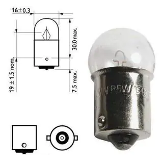 Osram 5008 R10W 12V BA15s blinkerslampa foto 2