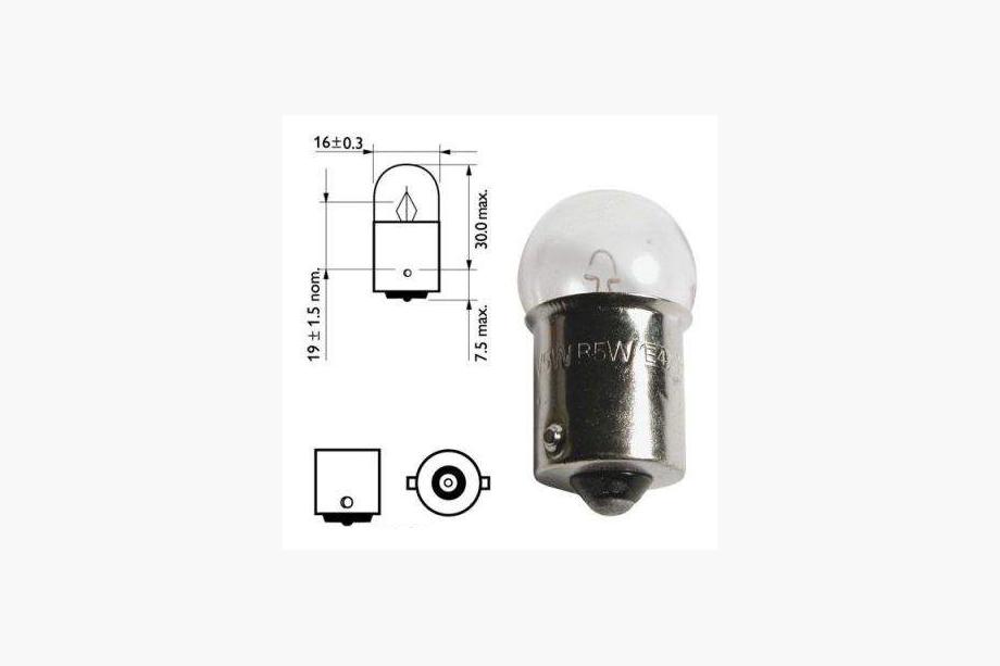 Osram 5008 R10W 12V BA15s blinkerslampa Foto 2
