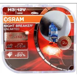 Osram H3 strålkastarlampa 55W 64151nbu Night Breaker Unlimited +110% (2 st)