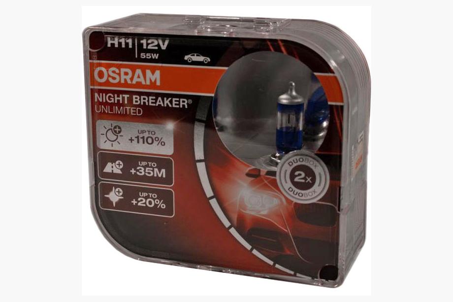 Osram H4 strålkastarlampa 60/55W Night Breaker Laser +110% 64193NBL110 Foto 2