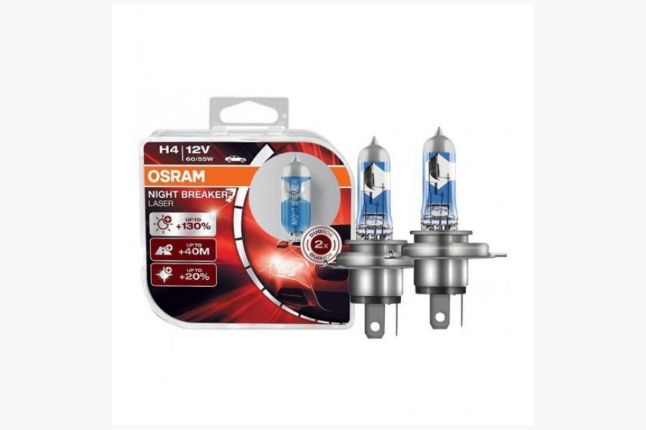 Osram H4 60/55W Night Breaker Laser +130% 64193NBL130 strålkastarlampa Foto 1