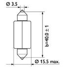 Osram 6480 C18W 41 mm 24V SV8.5-8 signallampa foto 2