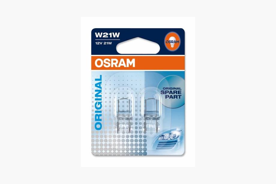 Osram 7505 W21W 12V 21W W3x16d blinkerslampa (2 st) Image
