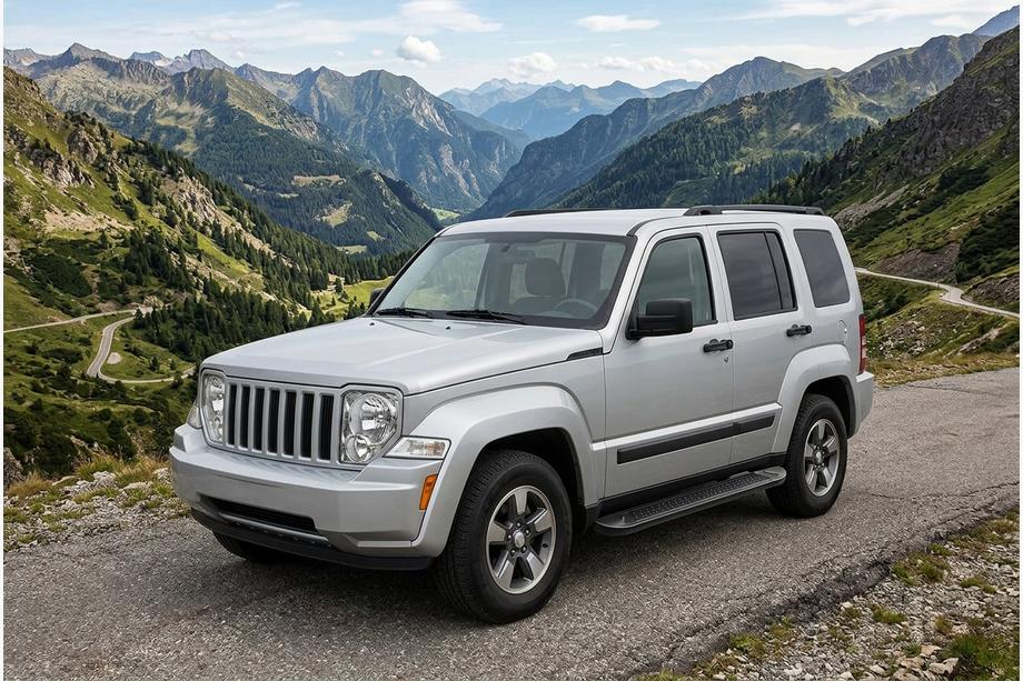Jeep Cherokee/Liberty 2007–2013 Sidosteg Allmond Black (2 st, aluminium) Image