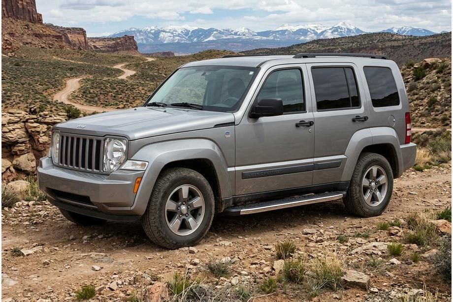 Jeep Cherokee/Liberty 2007–2013 Sidosteg BlackLine (2 st, aluminium) Image