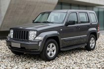 Jeep Cherokee/Liberty 2007–2013 Sidosteg Tayga Black (2 st, aluminium) foto 1