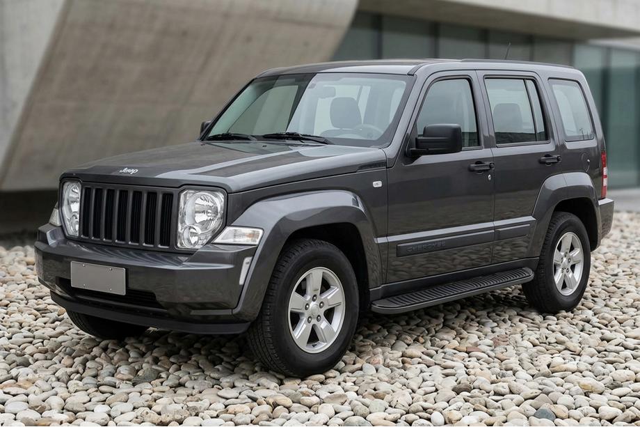Jeep Cherokee/Liberty 2007–2013 Sidosteg Tayga Black (2 st, aluminium) Image